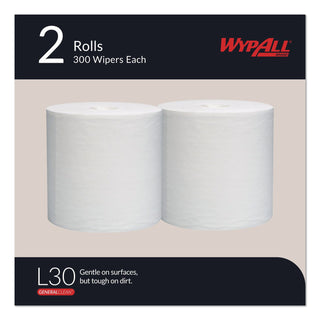L30 Towels, Center-Pull Roll, 9.8 x 15.2, White, 300/Roll, 2 Rolls/Carton