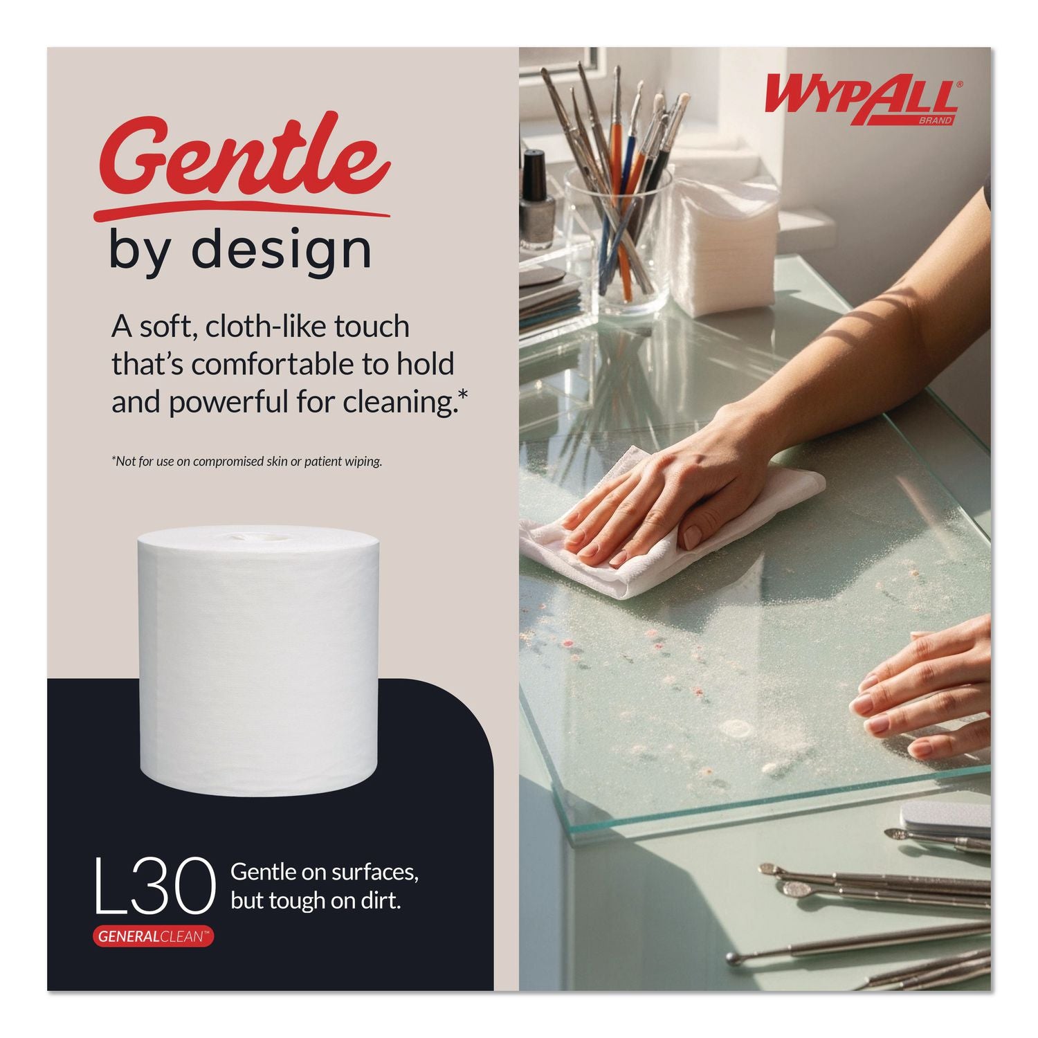 L30 Towels, Center-Pull Roll, 9.8 x 15.2, White, 300/Roll, 2 Rolls/Carton