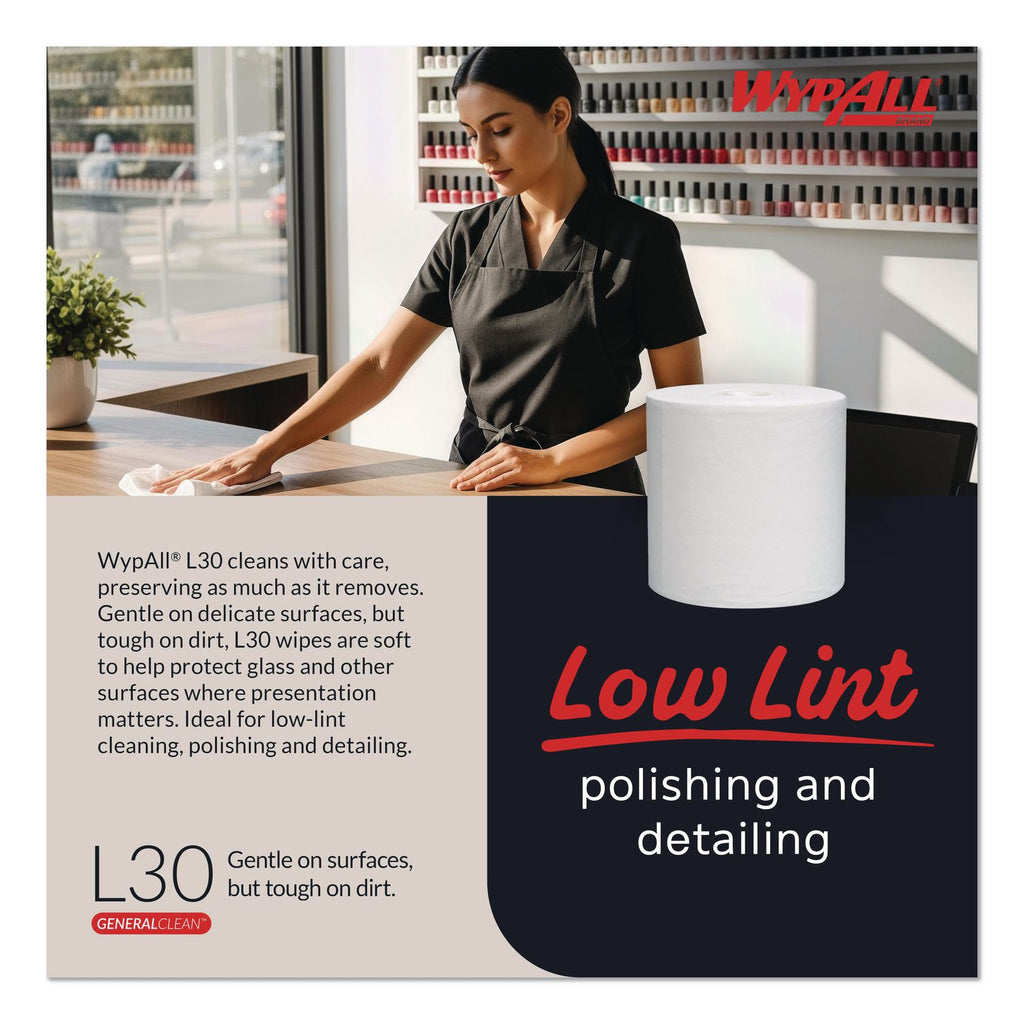 L30 Towels, Center-Pull Roll, 9.8 x 15.2, White, 300/Roll, 2 Rolls/Carton
