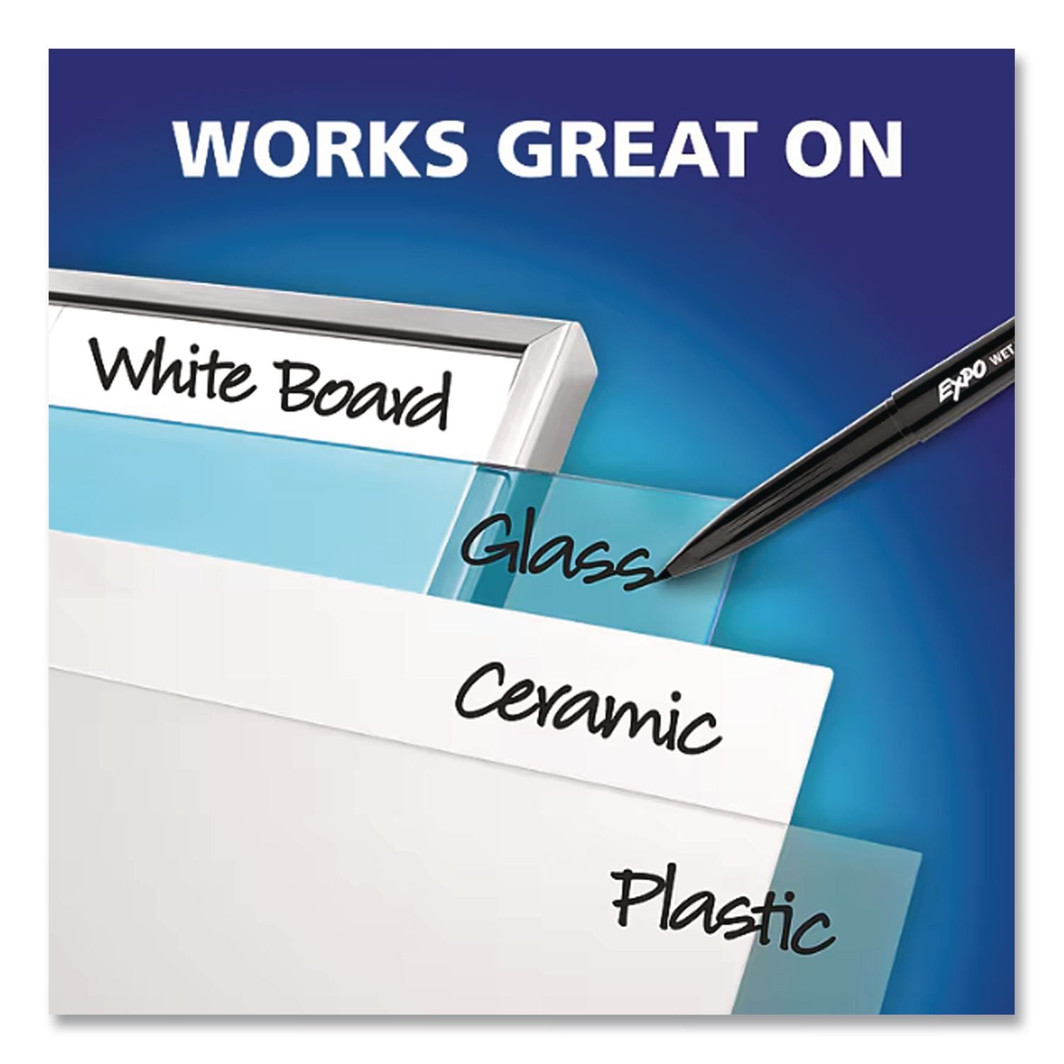 Vis-a-Vis Wet Erase Marker, Fine Bullet Tip, Assorted Colors, 8/Set