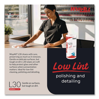 L30 Towels, 11 x 10.4, White, 70 Sheets/Roll