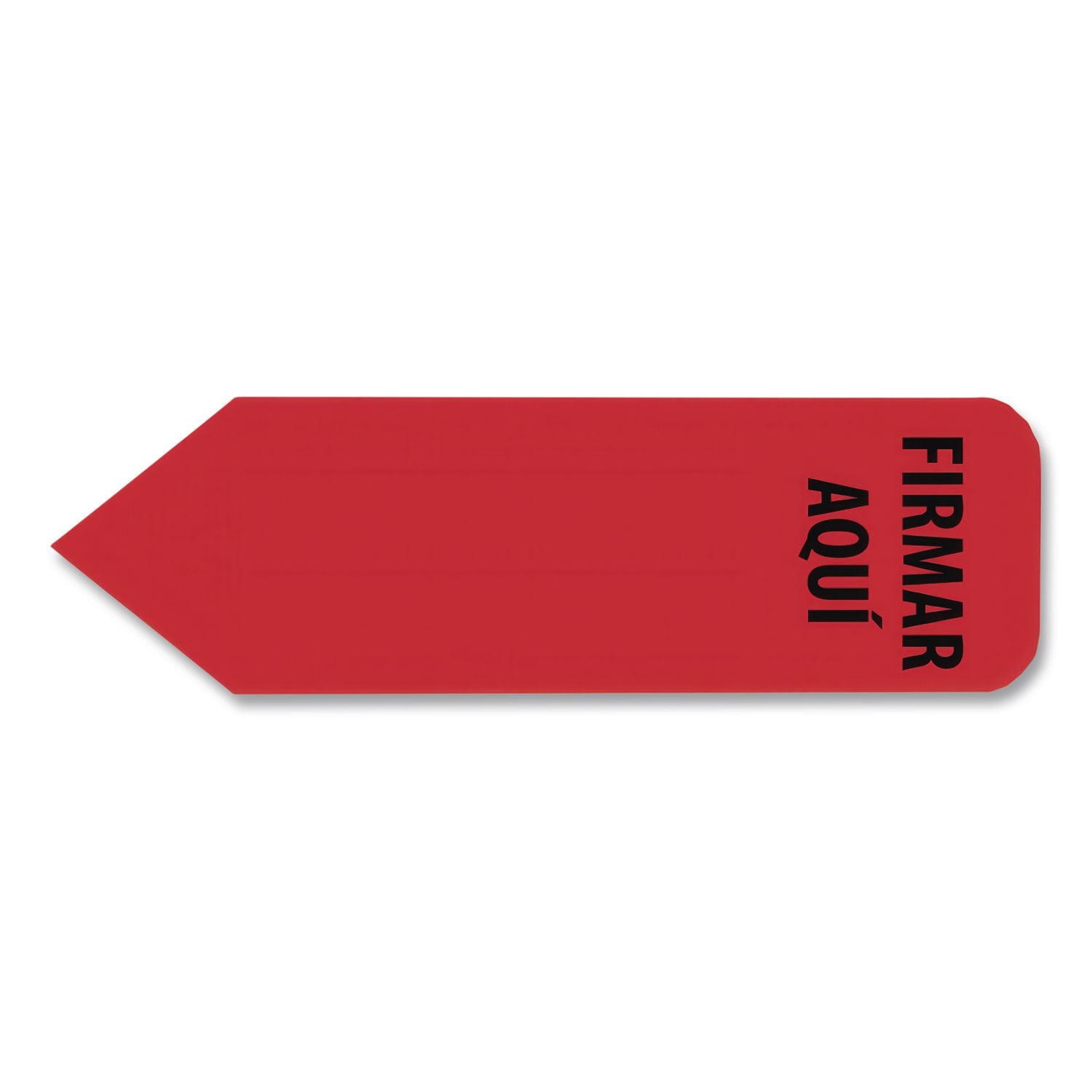 Arrow Message Page Flags in Dispenser, "FIRMAR AQUI", Red, 120 Flags/Pack
