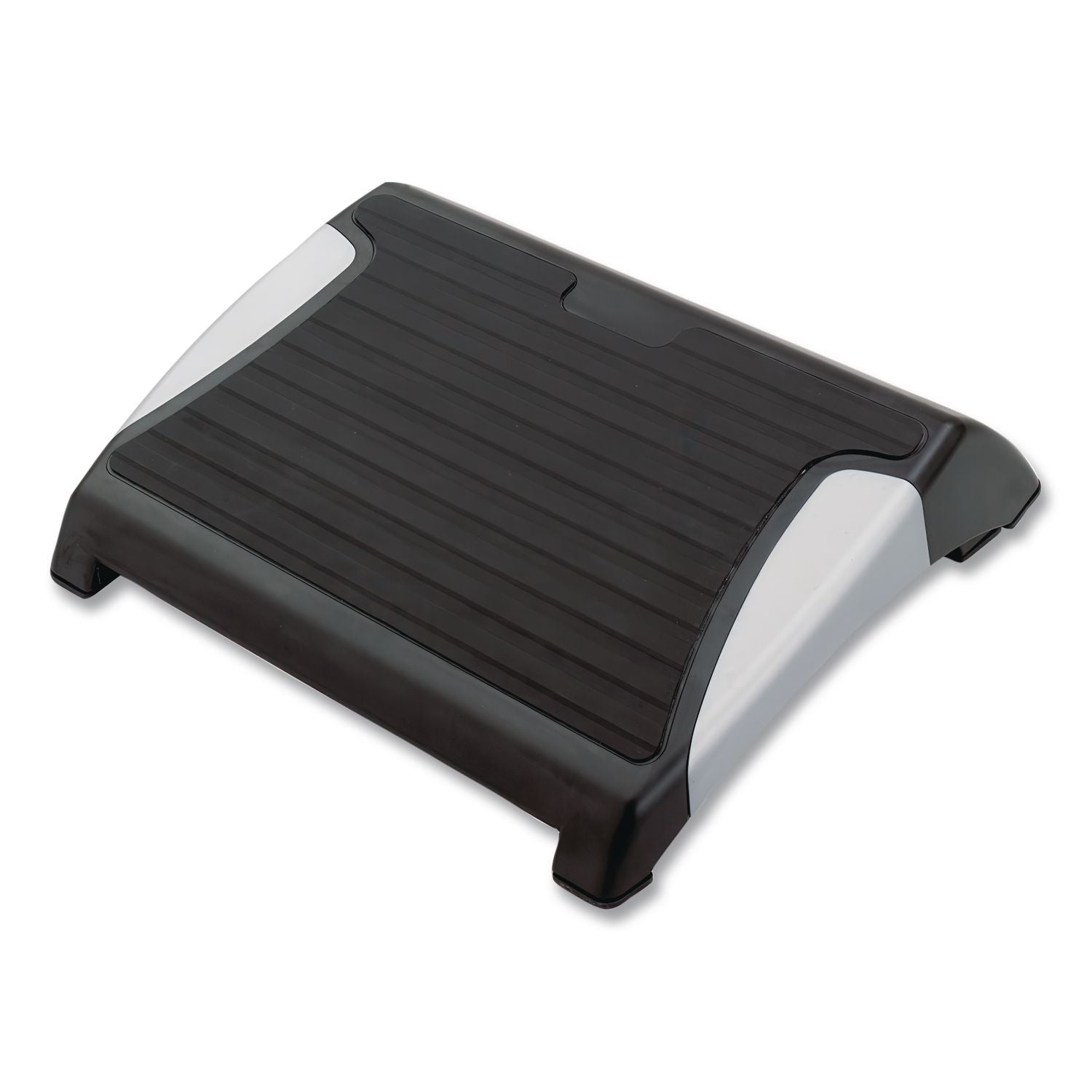 Restease Adjustable Footrest, 15.5w x 13.75d x 3.25 to 5h, Black/Silver