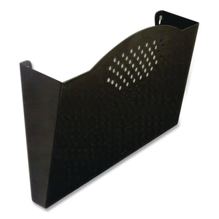 Steel Wall Pocket, Letter Size, 12" x 3" x 9", Black