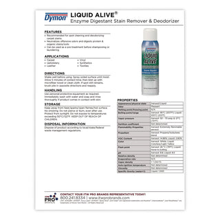 LIQUID ALIVE Carpet Cleaner/Deodorizer, 20 oz Aerosol Spray, 12/Carton