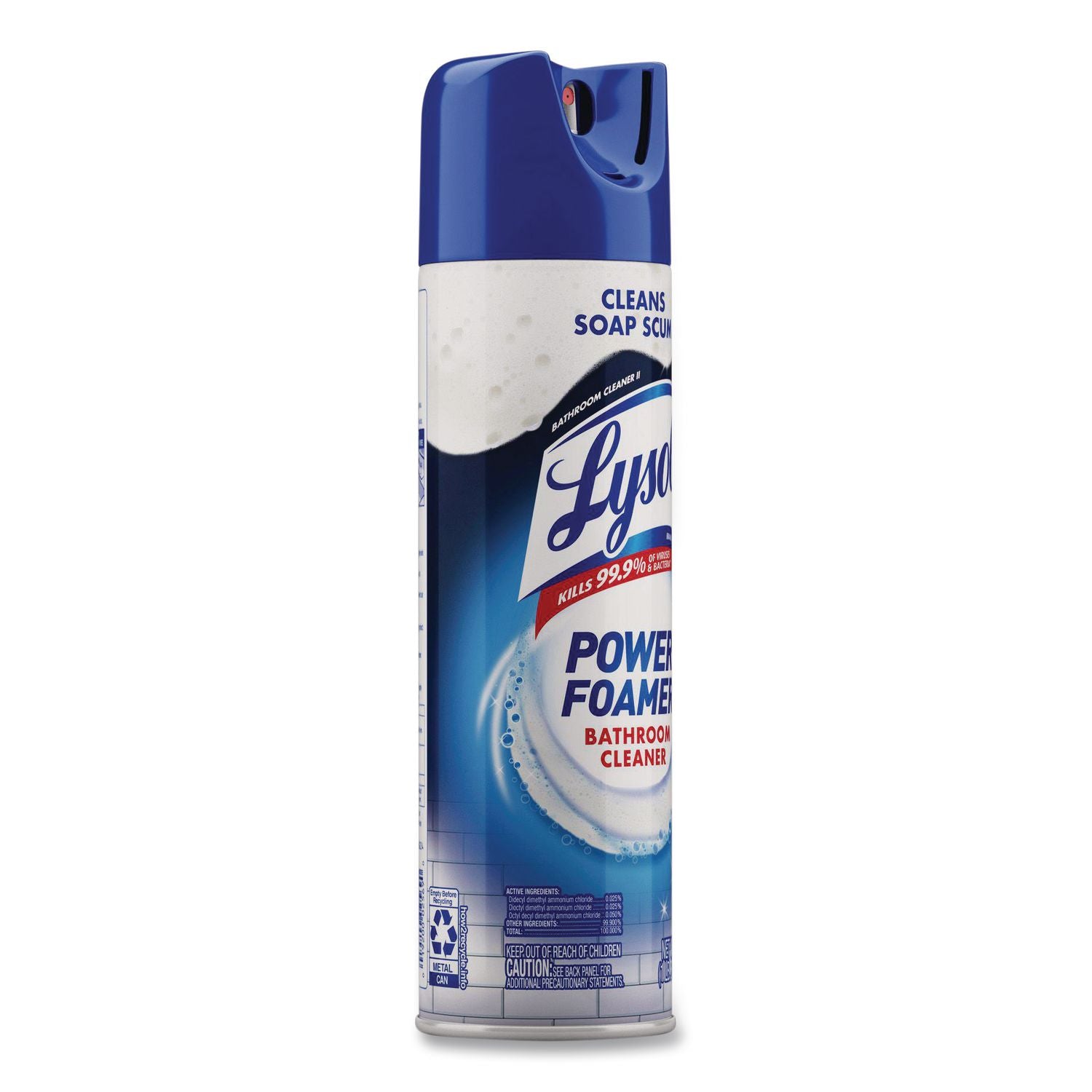 Power Foam Bathroom Cleaner, 24 oz Aerosol Spray, 12/Carton