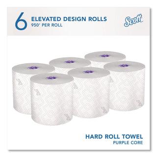 Essential High Capacity Hard Roll Towel, 1-Ply, 8" x 950 ft, White, 6 Rolls/Carton