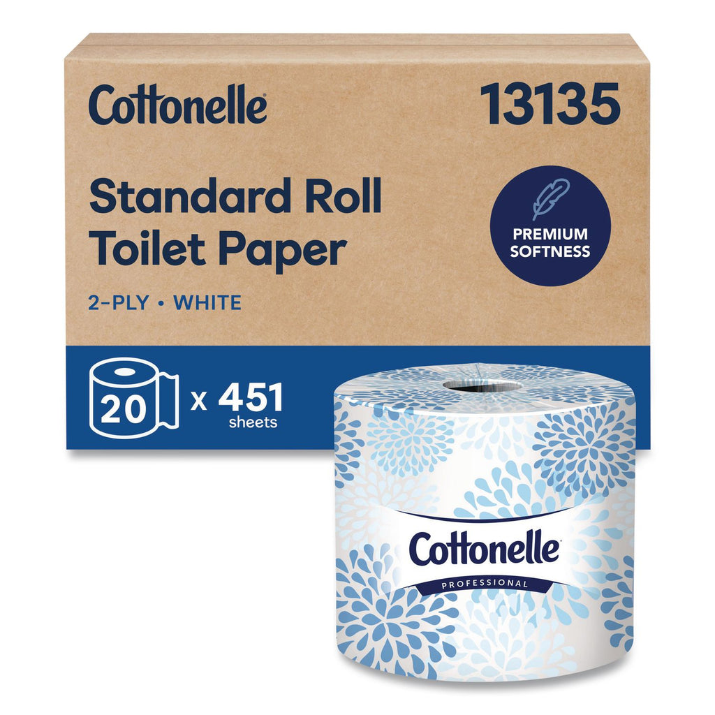 2-Ply Bathroom Tissue, Septic Safe, White, 451 Sheets/Roll, 20 Rolls/Carton