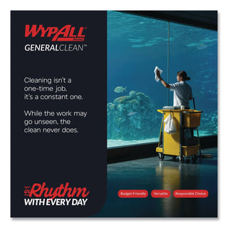 General Clean X60 Cloths, 1/4 Fold, 11 x 23, White, 100/Box, 9 Boxes/Carton