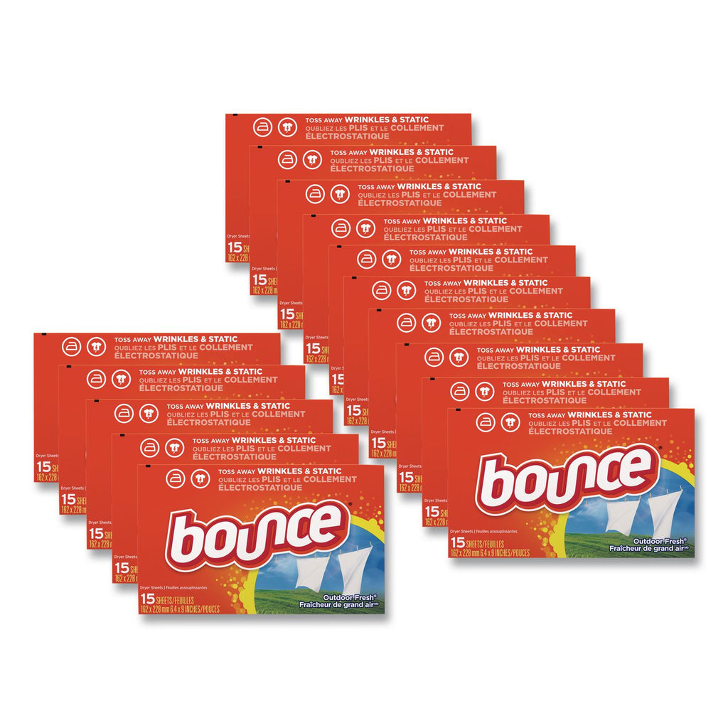 Fabric Softener Sheets, Outdoor Fresh, 15 Sheets/Box, 15 Box/Carton