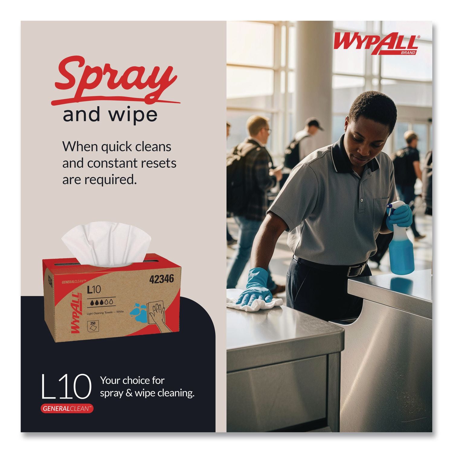 L10 Towels, POP-UP Box, 1-Ply, 10.25 x 9, White, 250/Box, 24 Boxes/Carton