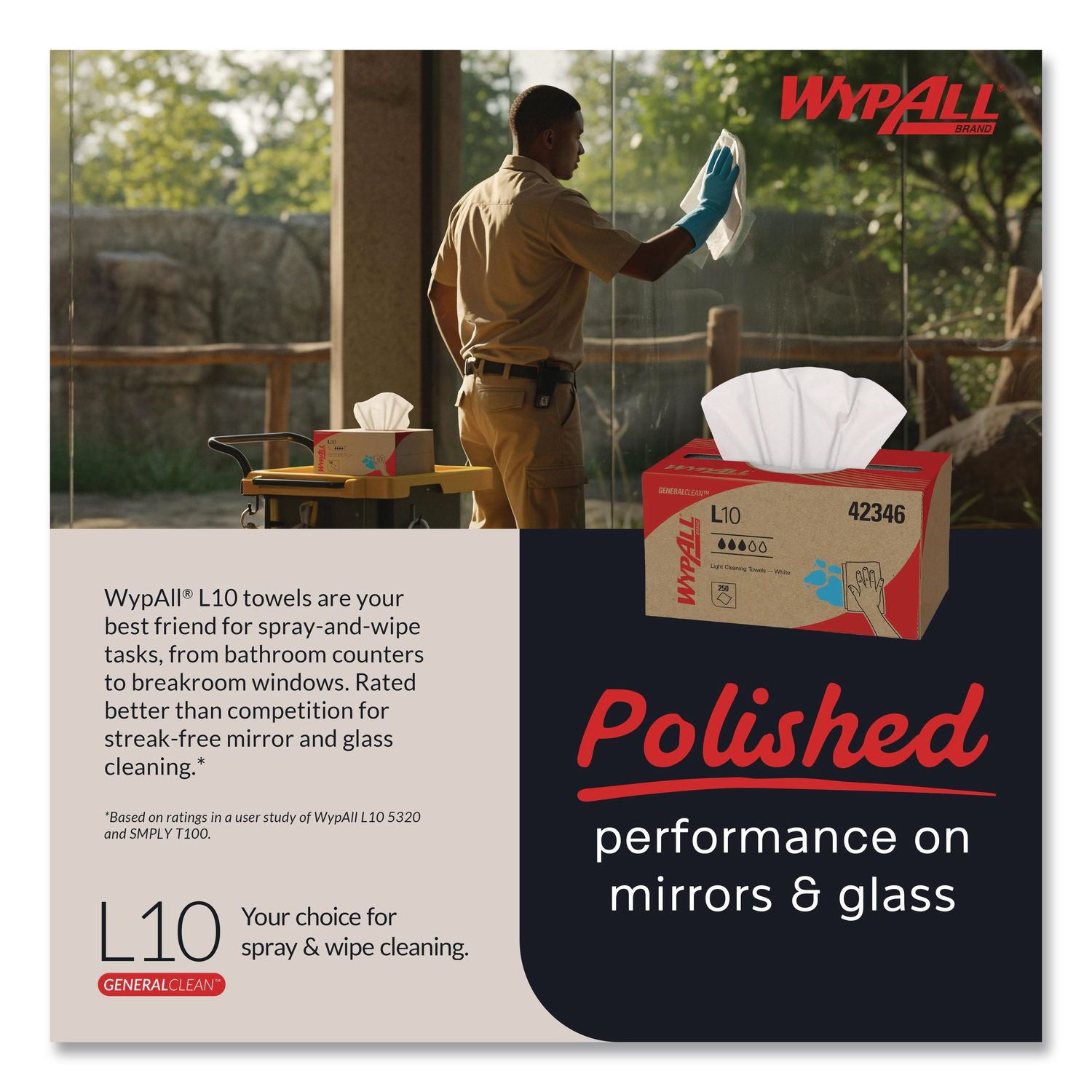 L10 Towels, POP-UP Box, 1-Ply, 10.25 x 9, White, 250/Box, 24 Boxes/Carton