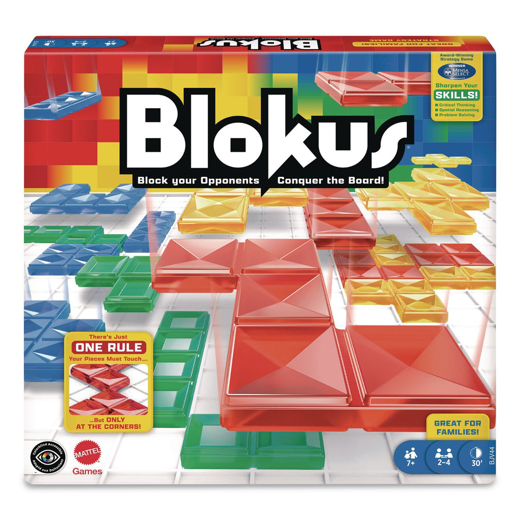 Mattel Blokus Game - Takes Less Than 1 Minute to Learn - Endless Strategy - Fun Challenges - For Whole Family