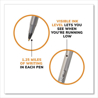 BIC Round Stic Ballpoint Pens - Medium Pen Point - Black - 10 / Pack