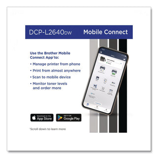 DCP-L2640DW Wireless Compact Monochrome Multifunction Laser Printer, Copy/Print/Scan