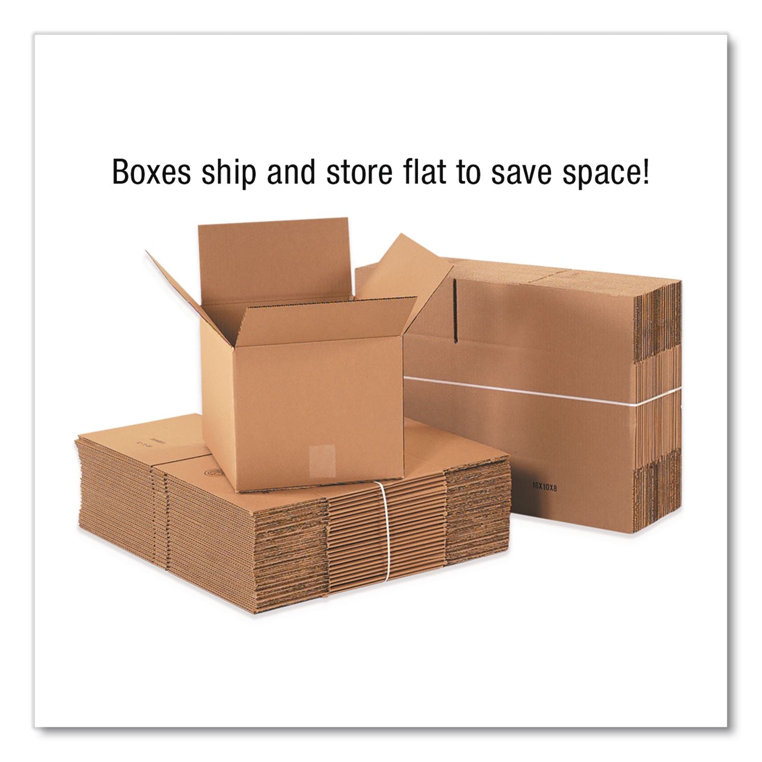 Fixed-Depth Shipping Boxes, 200 lb Mullen Rated, Regular Slotted Container (RSC), 6" x 8" x 4", Brown Kraft, 25/Bundle
