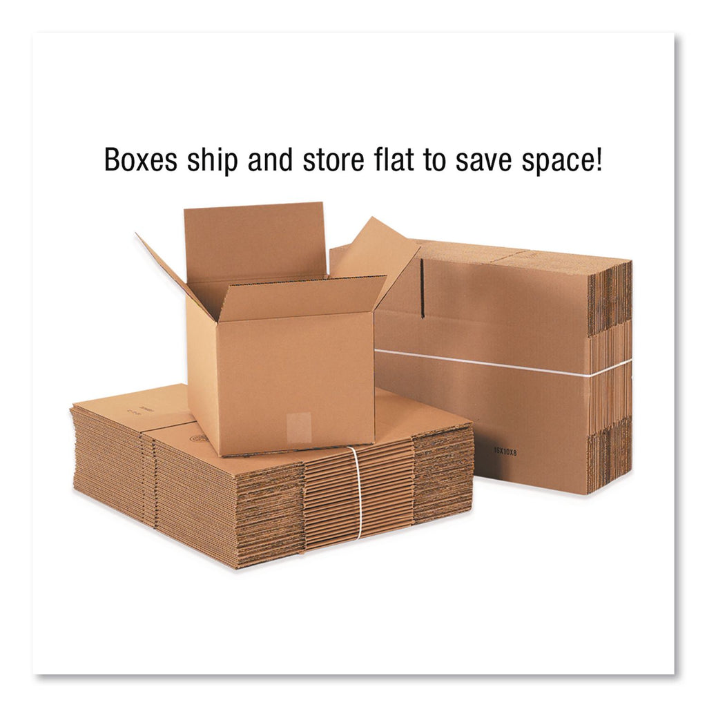 Fixed-Depth Shipping Boxes, Regular Slotted Container (RSC), 12" x 16" x 12", Brown Kraft, 25/Bundle