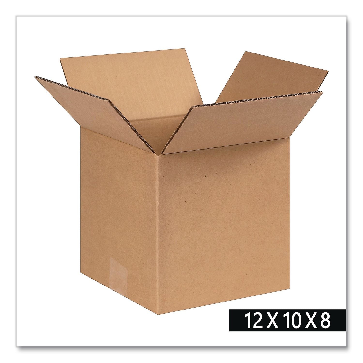 Fixed-Depth Shipping Boxes, Regular Slotted Container (RSC), 8" x 8" x 8", Brown Kraft, 25/Bundle