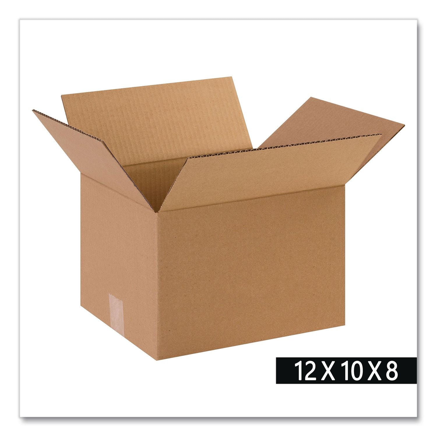 Fixed-Depth Shipping Boxes, Regular Slotted Container (RSC), 10" x 12" x 8", Brown Kraft, 25/Bundle
