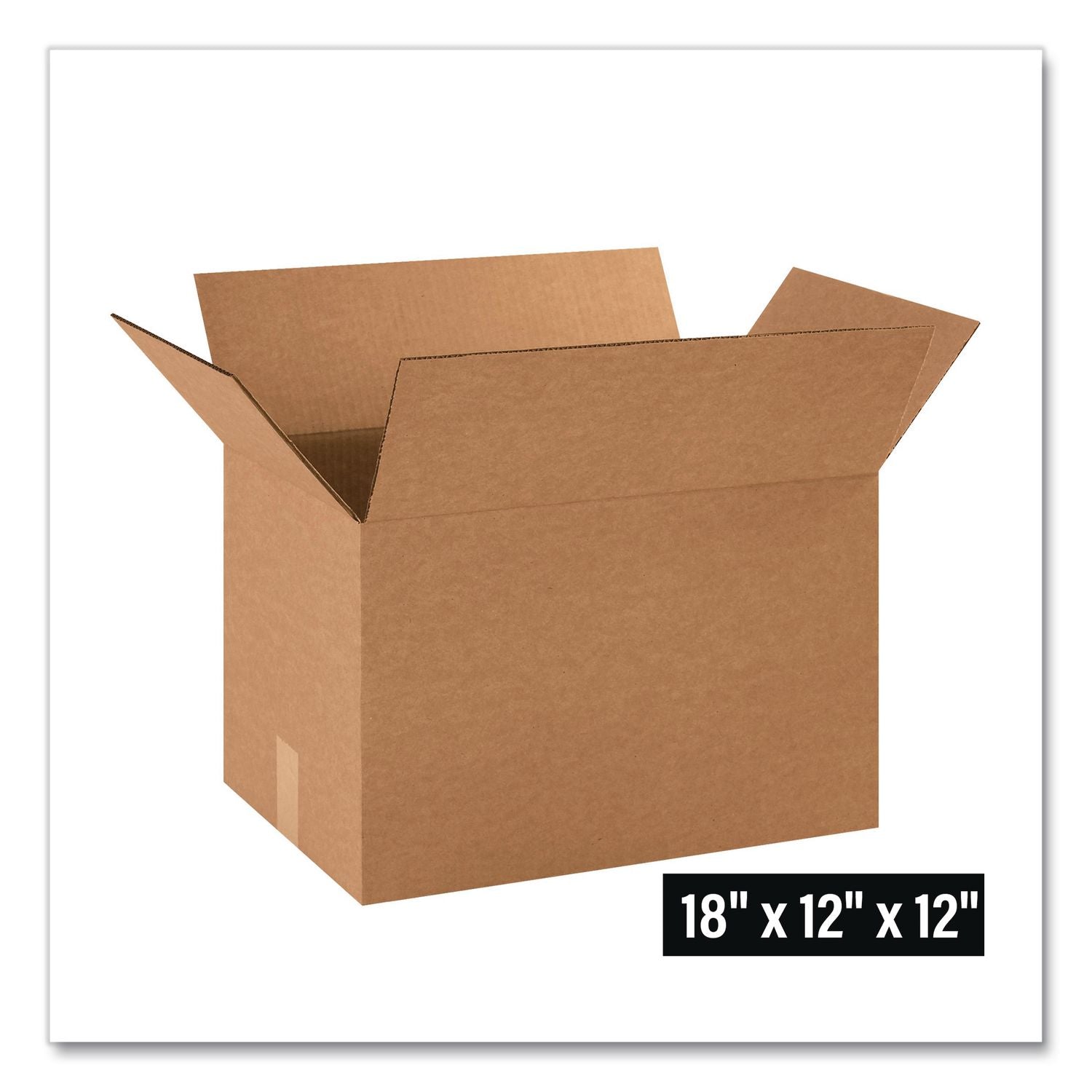 Fixed-Depth Shipping Boxes, Regular Slotted Container (RSC), 12" x 18" x 12", Brown Kraft, 25/Bundle