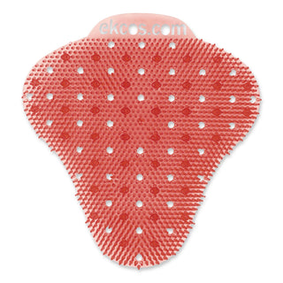 ekcoscreen Urinal Screens, Melon Scent, Red, 12/Carton
