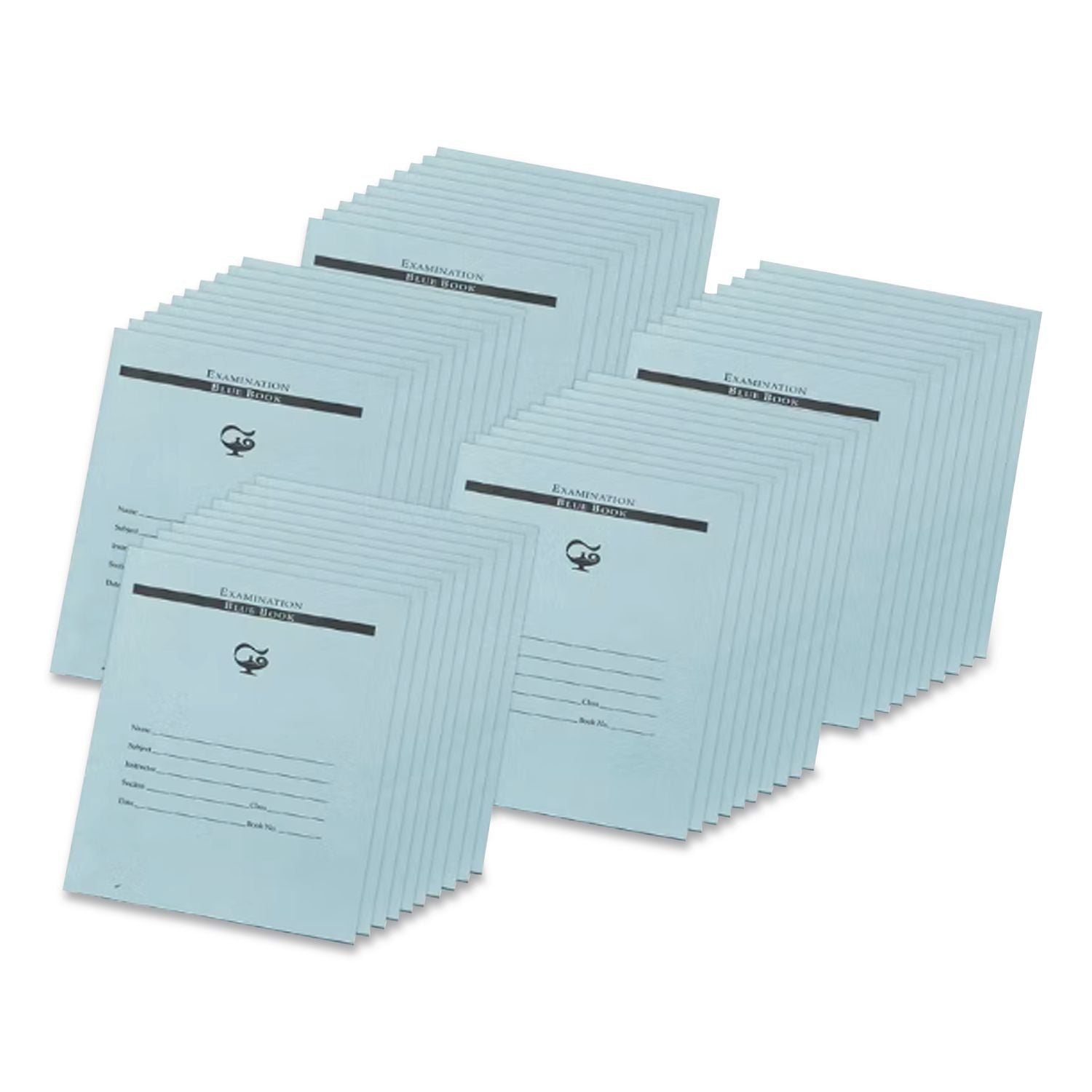 Pacon Blue Book Examination Book - 8 Sheets - 0.38" Ruled - Red Margin - 7" x 8 1/2" - White Paper - Blue Cover - Bond Paper - Recycled - 1000 / Carton