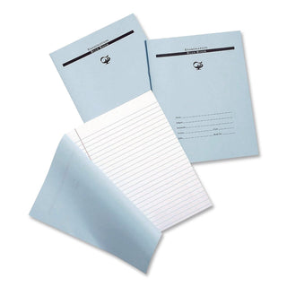 Pacon Blue Book Examination Book - 8 Sheets - 0.38" Ruled - Red Margin - 7" x 8 1/2" - White Paper - Blue Cover - Bond Paper - Recycled - 1000 / Carton