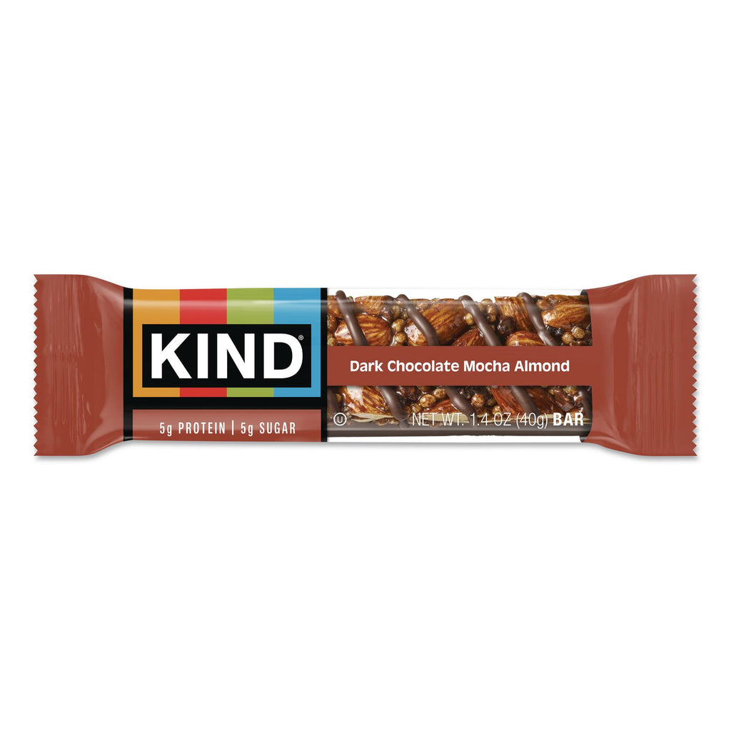 Nuts and Spices Bar, Dark Chocolate Mocha Almond, 1.4 oz Bar, 12/Box