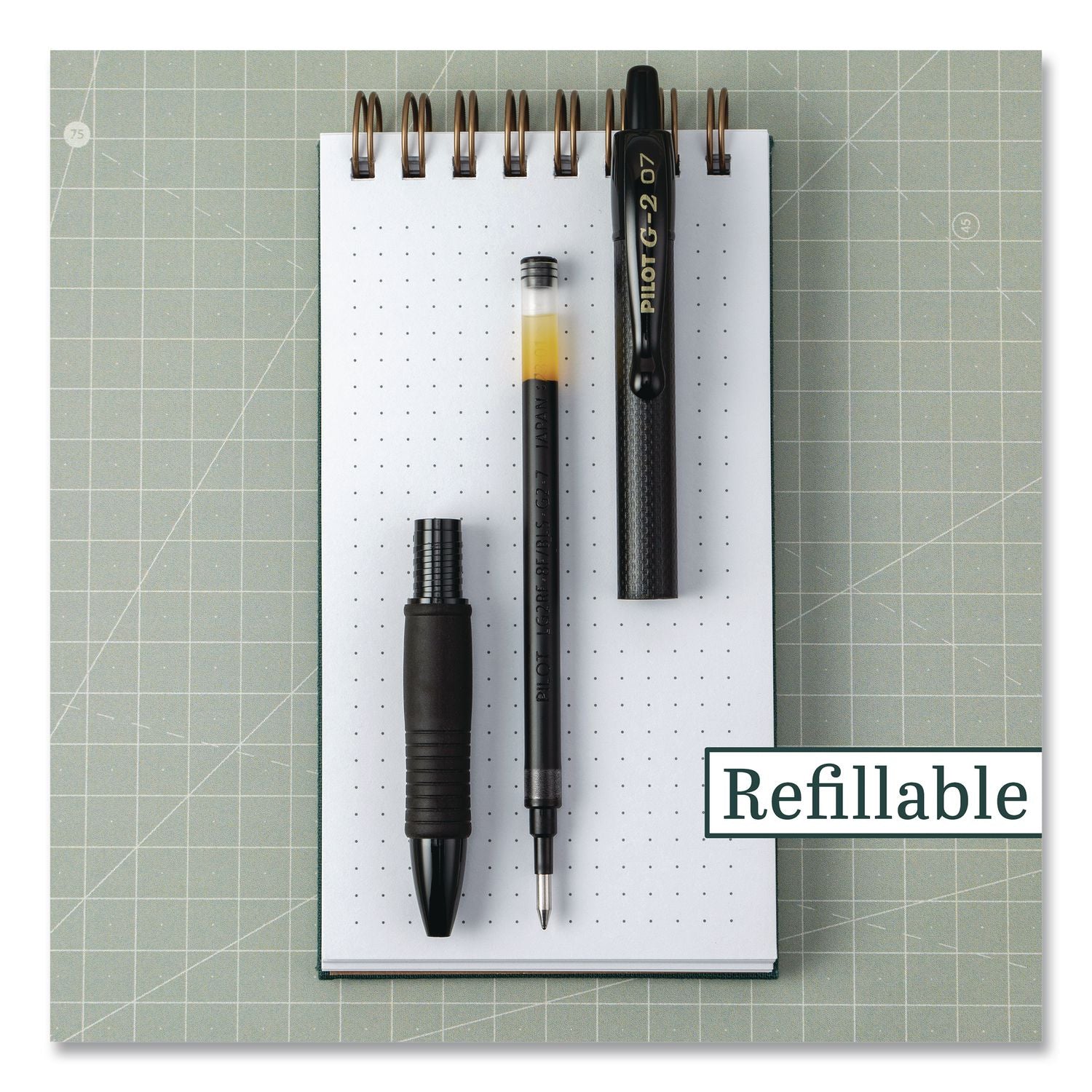 G2 Edge Premium Gel Pen, Retractable, Fine 0.7 mm, Black Ink/Barrel, 36/Pack