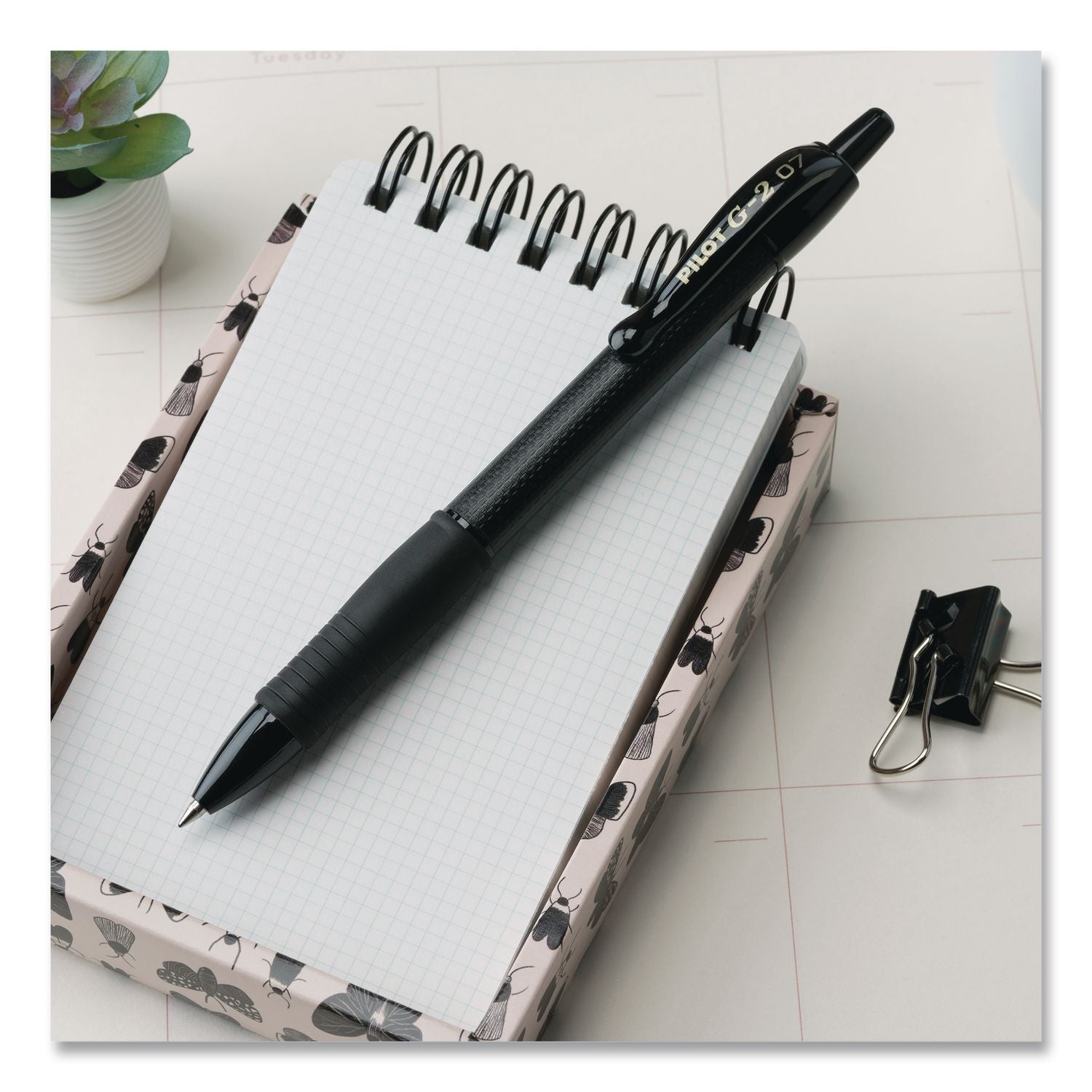G2 Edge Premium Gel Pen, Retractable, Fine 0.7 mm, Black Ink/Barrel, 36/Pack