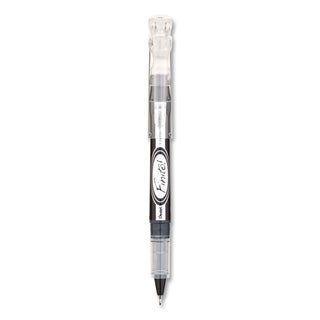 Finito! Porous Point Pen, Stick, Extra-Fine 0.4 mm, Black Ink, Black/Silver/Clear Barrel