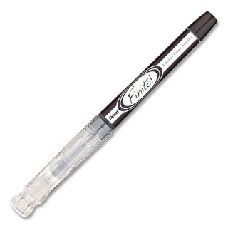 Finito! Porous Point Pen, Stick, Extra-Fine 0.4 mm, Black Ink, Black/Silver/Clear Barrel