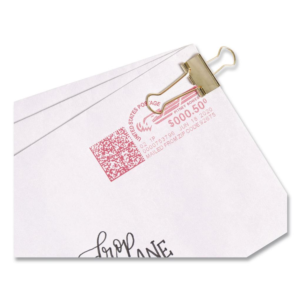 Binder Clips, Small, Gold, 72/Pack
