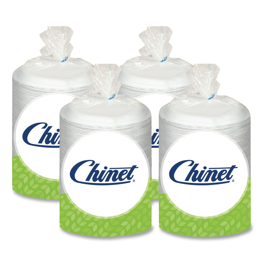 Classic Paper Dinnerware, Plate, 9.75" dia, White, 125/Pack, 4 Packs/Carton