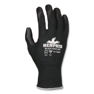 Kevlar Gloves 9178NF, Kevlar/Nitrile Foam, Black, Large