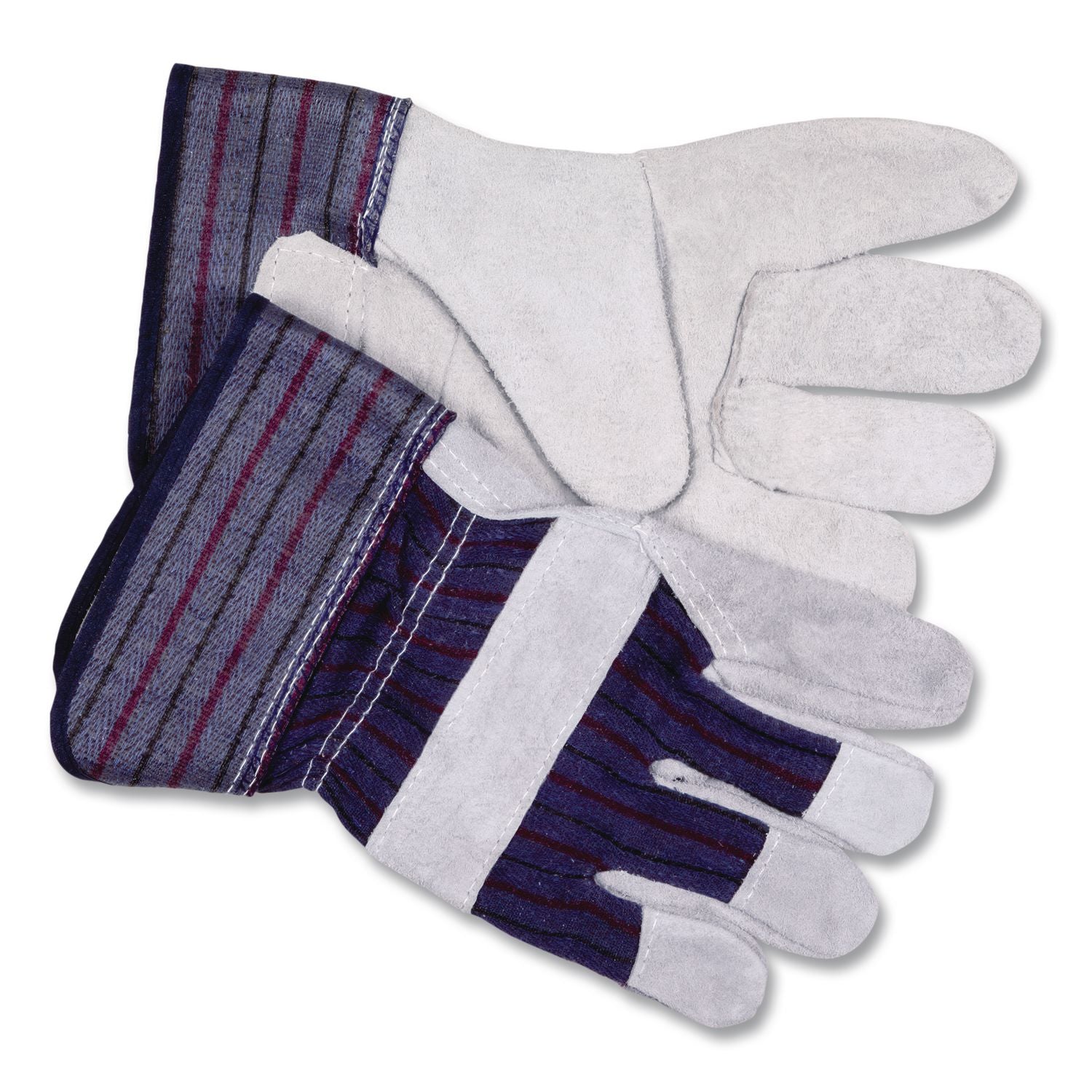 Split Leather Palm Gloves, X-Large, Gray, Pair