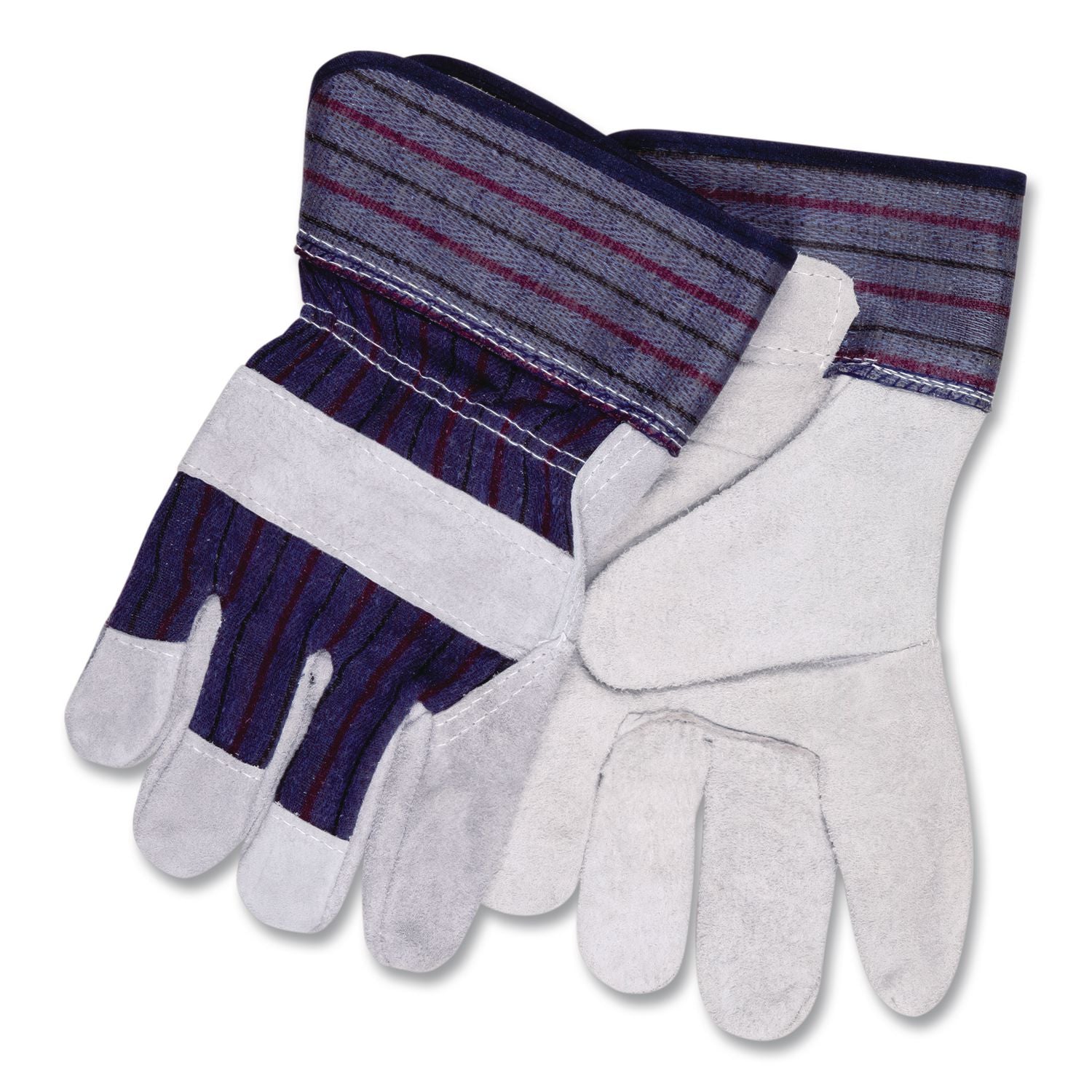 Split Leather Palm Gloves, X-Large, Gray, Pair