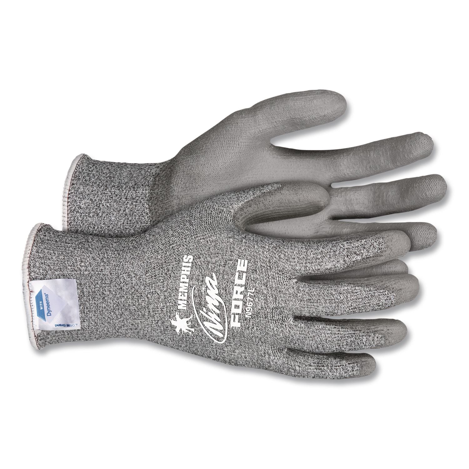Ninja Force Polyurethane Coated Gloves, Large, Gray, Pair