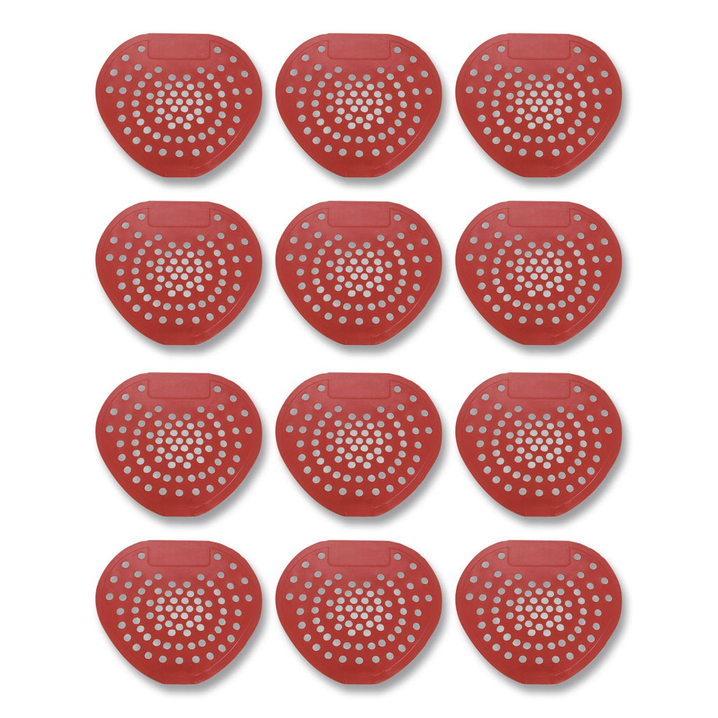 Health Gards Vinyl Urinal Screen, Cherry Scent, 7.75 x 6.88, Red, Dozen
