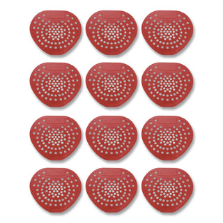 Health Gards Vinyl Urinal Screen, Cherry Scent, 7.75 x 6.88, Red, Dozen
