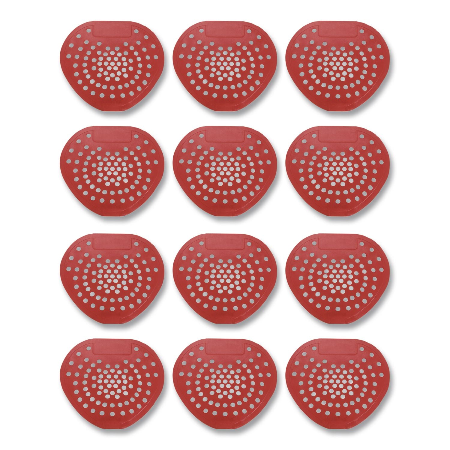 Health Gards Vinyl Urinal Screen, Cherry Scent, 7.75 x 6.88, Red, Dozen
