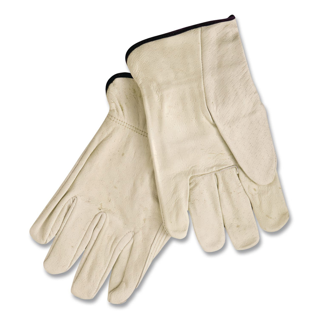 Unlined Pigskin Driver Gloves, Cream, X-Large, 12 Pairs