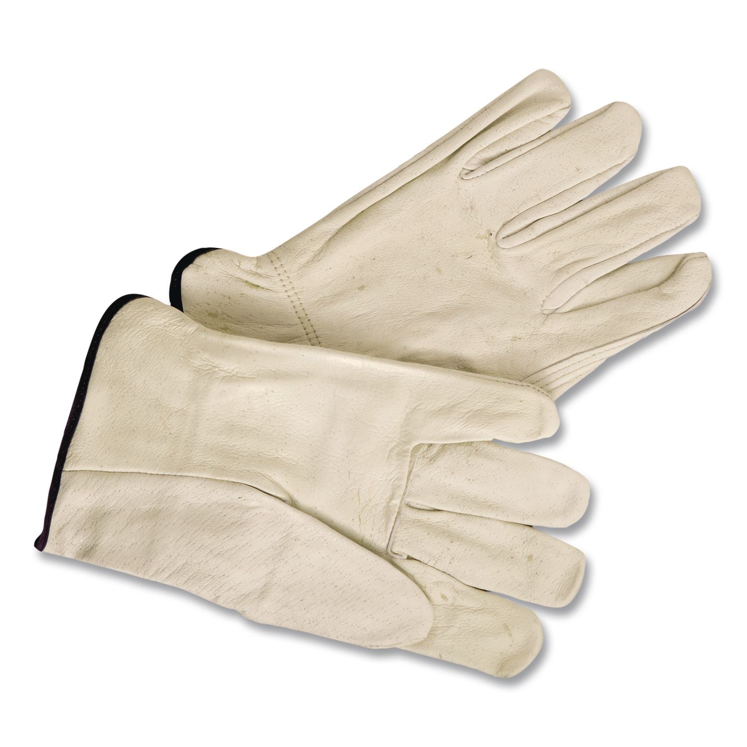 Unlined Pigskin Driver Gloves, Cream, X-Large, 12 Pairs