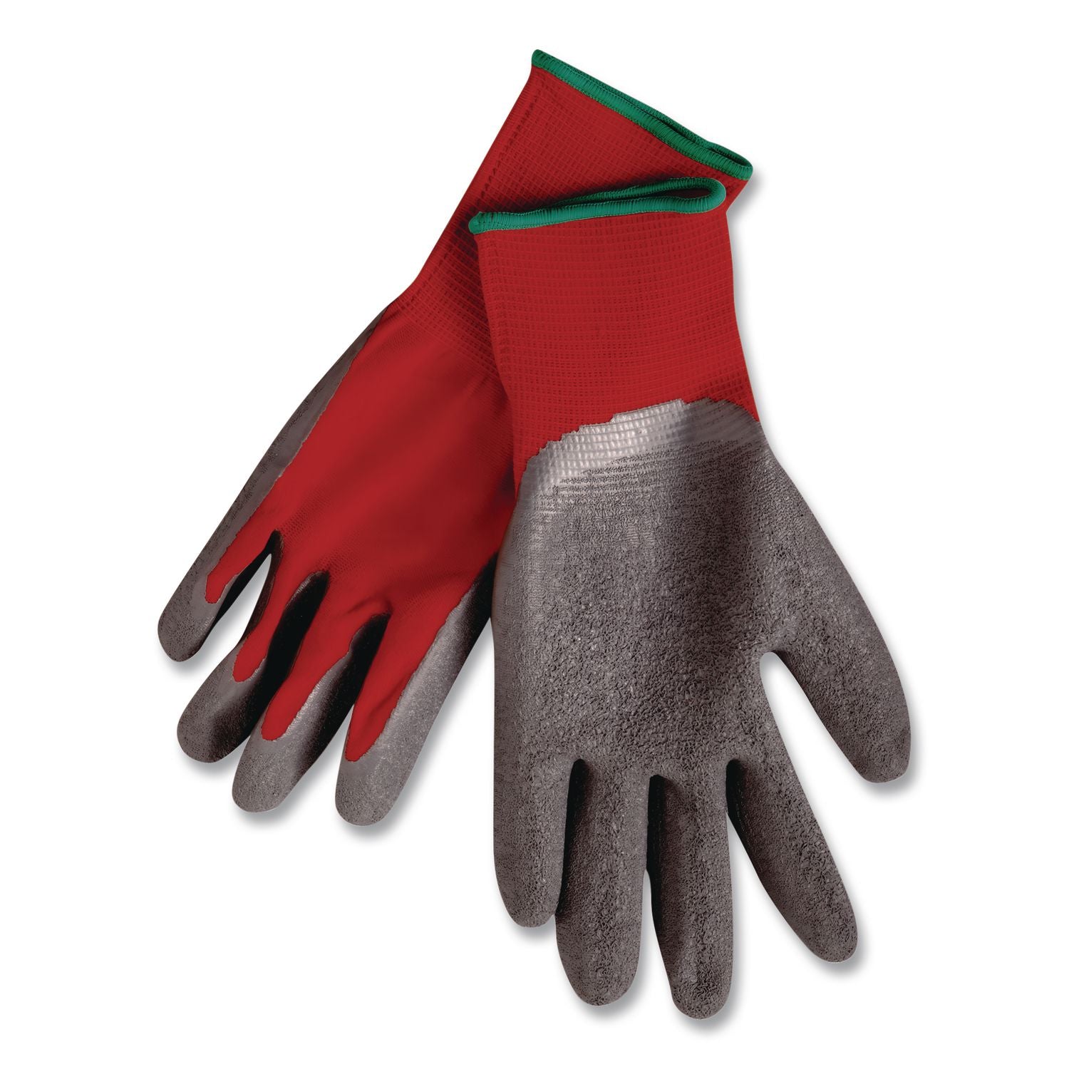 Ninja Flex Latex-Coated-Palm Gloves, Nylon Shell, X-Large, Red/Gray