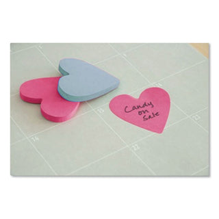 Die-Cut Heart Shaped Notepads, 3" x 3", Pink/Purple, 75 Sheets/Pad, 2 Pads/Pack