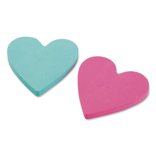 Die-Cut Heart Shaped Notepads, 3" x 3", Pink/Purple, 75 Sheets/Pad, 2 Pads/Pack