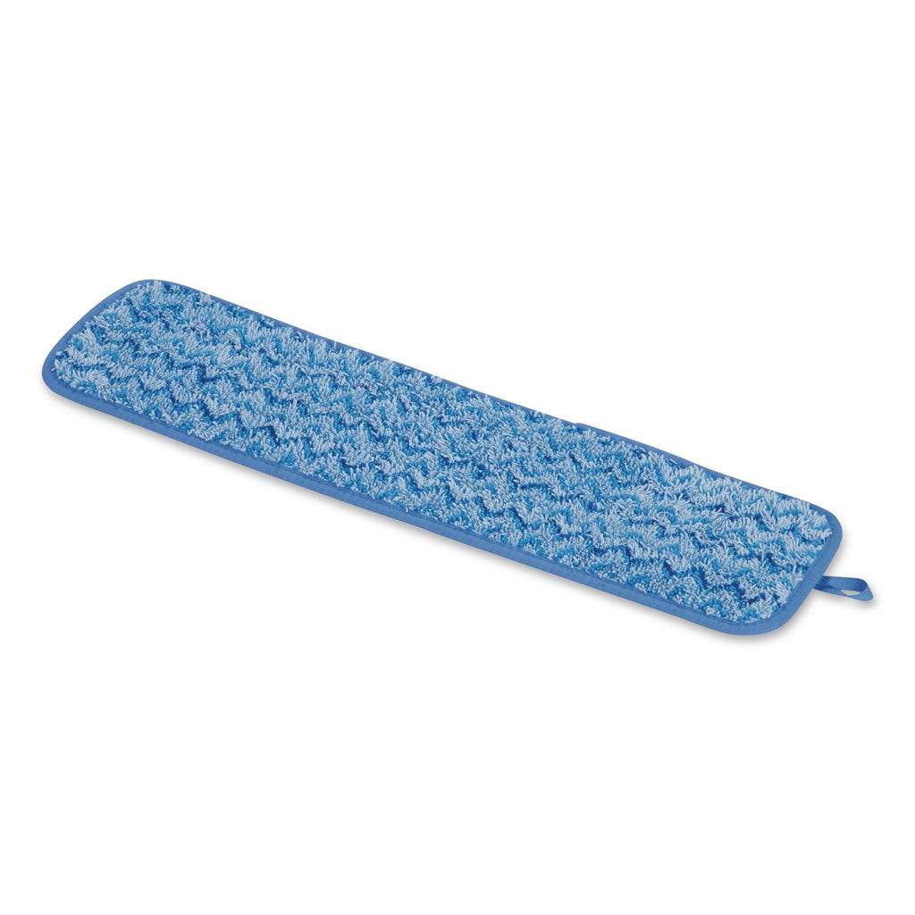 Microfiber Wet Room Pads, 24 in. Long, Split Nylon/Polyester Blend, Blue