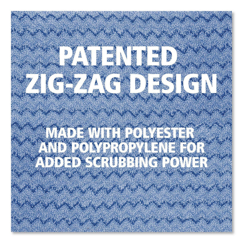 Microfiber Wet Room Pads, 24 in. Long, Split Nylon/Polyester Blend, Blue