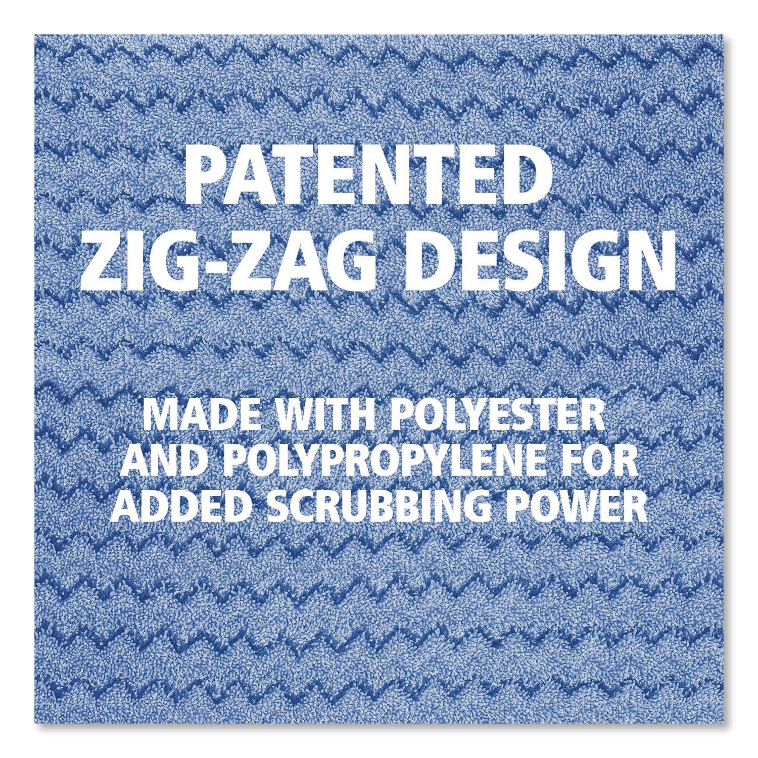 Microfiber Wet Room Pads, 24 in. Long, Split Nylon/Polyester Blend, Blue
