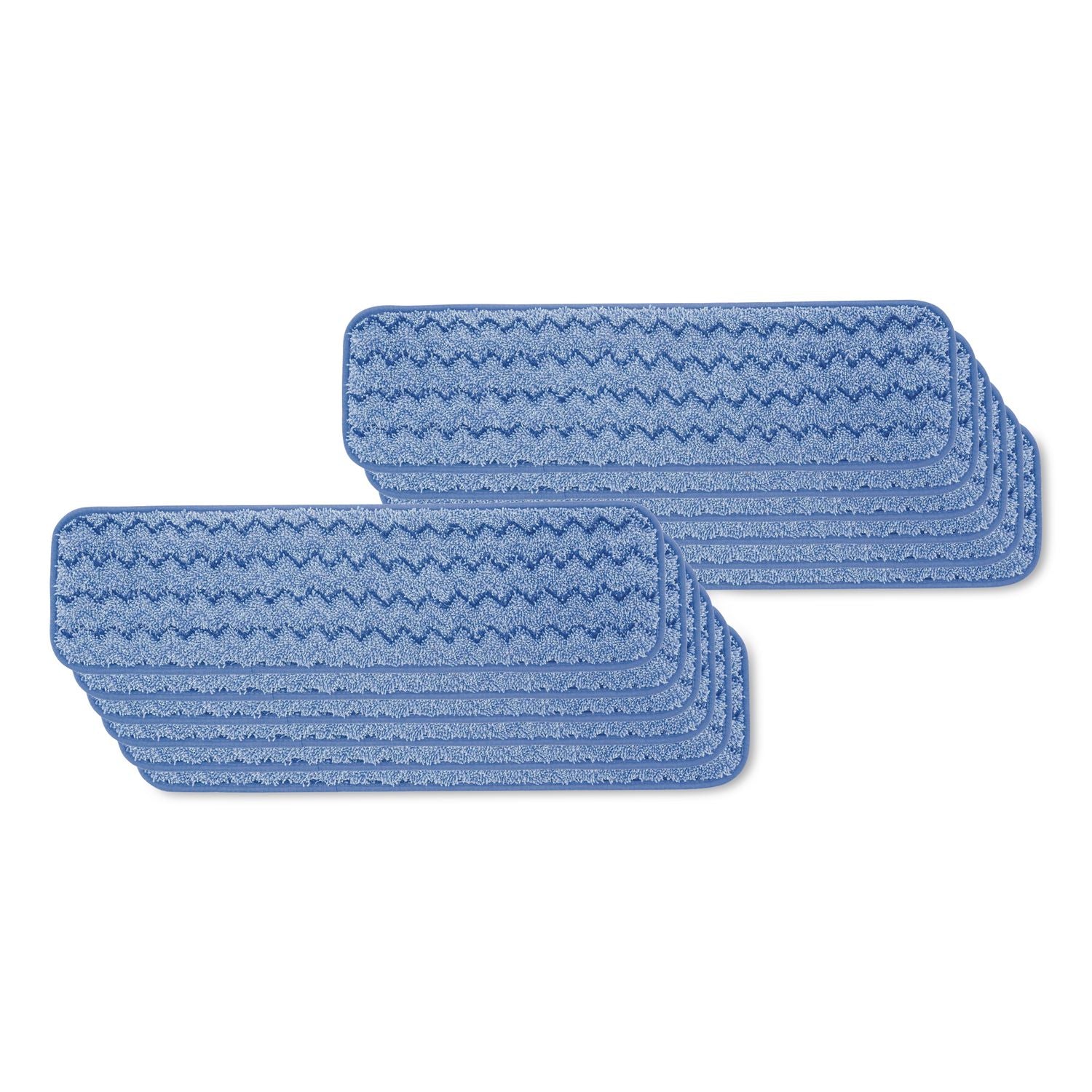 Microfiber Wet Room Pads, 24 in. Long, Split Nylon/Polyester Blend, Blue